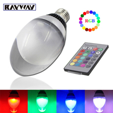 Светодиодная RGB лампочка E27 E14, лампа с дистанционным управлением, 110 В, 220 В переменного тока, 85-265 в 2024 - купить недорого