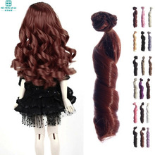 1pcs 15cm*100CM doll Wigs/hair Curls Hair for dolls 1/3 1/4 BJD/SD diy Modeling Brown Blonde Black Milk 2024 - buy cheap