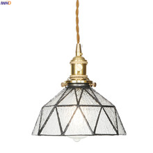 IWHD-lámpara colgante LED de estilo nórdico, accesorios de iluminación de cobre para comedor, sala de estar 2024 - compra barato