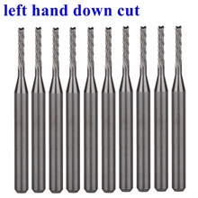 10Pcs 3.175x1.4x8.0mm left hand down cut Corn Teeth Bit PCB Mill Cutter End Mill 2024 - buy cheap