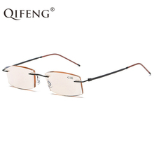 Gafas de lectura ultraligeras para hombre y mujer, lentes de dioptría sin montura para presbicia, + 1,0 + 1,5 + 2,0 + 2,5 + 3,0 + 3,5 + 4,00 QF228 2024 - compra barato