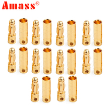 10 pairs Amass AM-1003B 4.0mm banana plug and socket 24k gold connector banana plug For RC Battery 2024 - buy cheap