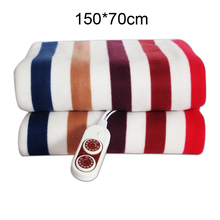 Плюшевое электрическое одеяло 150*70 см, автоматическое защитное утолщенное одиночное электрическое одеяло, обогревающее одеяло с подогревом 2024 - купить недорого