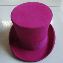 LIHUA Women Party Fashion Wool Tophats Men's Flat top hats 100% wool derby hat felt 18cm/7inch  bowler hat Magic Hat 2024 - buy cheap