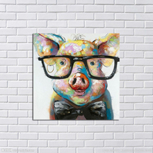 Large Canvas Art Cheap 100% Hand painted Abstract Lovely Pig Oil Painting Modern Living Room Wall Decor Picture no Framed 2024 - buy cheap