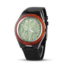 Уникальные деревянные наручные часы, модные деревянные часы, популярные мужские часы с кожаным ремешком, мужские часы 2024 - купить недорого