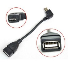 10 шт. микро-USB 5 Pin штекер на USB 2,0 A гнездо OTG кабель конвертер 90 градусов адаптер для фотографий 2024 - купить недорого