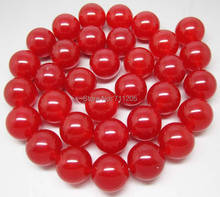 Wholesale 32pcs,12mm Beautiful Red Jades Round loose beads  Min.Order is $10,we provide mixed wholesale for all items! 2024 - buy cheap
