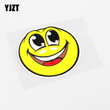 YJZT 9.1CM*8.8CM Cartoon Fun Smiling Face Car-styling Car Sticker Decal PVC 13-0681 2024 - buy cheap