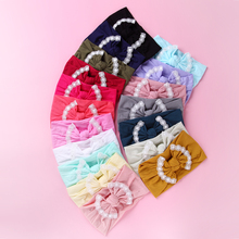 30 pcs/lot , Sunflower Lace Trim Knot Bow Nylon Headbands, Wide Turban Head Wrap One size fits most Girls Hair Accessories 2024 - buy cheap
