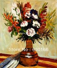 Romantic Flower Oil Paintings Rose in Vase by Pierre Auguste Renoir Canvas Art Pictures Home Decorative Painting Handmade 2024 - buy cheap