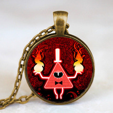 Steampunk Drama cartoon Mysteries BILL CIPHER WHEEL Pendant Necklace dr doctor who 1pcs/lot chain mens ladies jewelry 2024 - buy cheap
