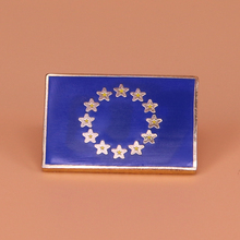Bandeira da união europeia esmalte pino bandeiras da ue broche país pinos políticos azul estrelas metal distintivo para homens patriot jóias presente 2024 - compre barato