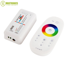 2.4G LED RGB Controlador DC12-24V 18A Sem Fio RF Remoto Toque controlador de tela para 5050 3528 5630 RGB Tira CONDUZIDA Flexível luz