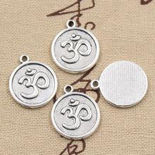 8pcs Charms Yoga OM 21x18mm Antique Making Pendant fit,Vintage Tibetan Bronze Silver color,DIY Handmade Jewelry 2024 - buy cheap