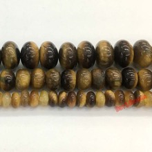 Natural Stone Beads Brown Gold Yellow Tiger Eye Stone Spacer Rondelle Beads For Jewelry Making Bracelet 2024 - buy cheap