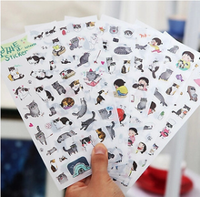 6pcs/pack Creative  PVC cute self-made summer cat stickers scrapbooking stickers /decorative sticker /DIY craft photo albums 2024 - buy cheap