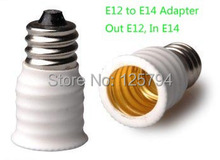 Free shipping 10pcs/lot high quality   E12 to E14 lamp adapter holder socket converter 2024 - buy cheap