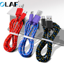 OLAF Nylon Braided Micro USB C Type-C Cable Data Sync USB Charger Cable For Samsung Huawei Xiaomi HTC Fast Charging Cables cords 2024 - buy cheap