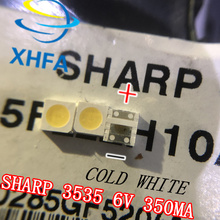 100 шт. для SHARP светодиодный ЖК-Телевизор подсветка приложения светодиодный 3535 3537 светодиодный подсветка ТВ Высокая Мощность 1,8 Вт 6 в холодный белый Светодиодный подсветка 2024 - купить недорого