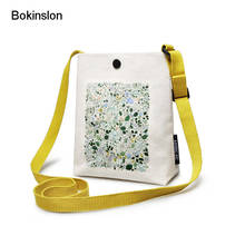 Bokinslon Crossbody Bags For Woman Canvas Small Fresh Women Shoulder Bags Literature And Art Printing Female Bags 2024 - buy cheap