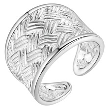 jewelry 925 Silver Plated Plated Ring Charming Rose Wedding Rings For Women Valentine's gift PJ231 2024 - buy cheap