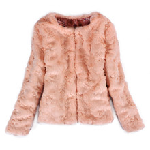 2018 New Autumn Winter Fashion Women Short Coat Slim Warm Rabbit Faux Fur Coats Ladies Solid Long Sleeve Jacket Outwear AB912 2024 - buy cheap