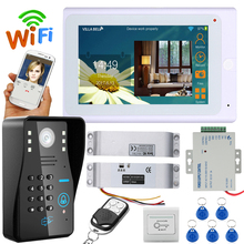 720P 7 "TFT Wired/Wireless Wifi RFID contraseña Video puerta teléfono timbre intercomunicador sistema con cerradura de perno de caída eléctrica 2024 - compra barato
