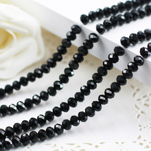 5040 AAA Top Black Color Loose Crystal Glass Rondelle beads.2mm 3mm 4mm,6mm,8mm 10mm,12mm Free Shipping! 2023 - buy cheap