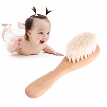 Punho de madeira escova de cabelo do bebê escova de cabelo recém-nascido pente infantil cabeça massageador 2024 - compre barato