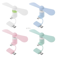 Portable new 2in1 Type C Micro USB Mini Fan Cooler for Samsung Xiaomi Huawei HTC Cell Phone or all power Bank 2024 - buy cheap