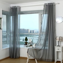 Cortinas modernas para sala de estar, cortinas com janelas de tule para quarto, cortina com fio cinza, persianas transparentes em superdomésticos, 2018 2024 - compre barato