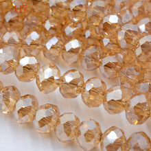 FLTMRH Light coffee Color  8mm 70pcs Rondelle Austria faceted Crystal Glass Beads Loose Spacer Beads for Jewelry Making 2024 - buy cheap