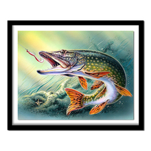 5d diy Diamond embroidery fish Hooked full square drill diamond painting Cross Stitch Rhinestone  decoration 2024 - buy cheap