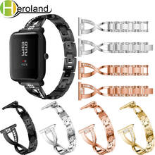 Replacement Strap For Xiaomi Huami Amazfit Bip BIT Lite Youth Stainless  SmartWatch Wearable Wrist 20MM Rhinestone Watchband 2024 - buy cheap