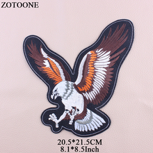 ZOTOONE Big Eagle Patch Embroidery Punk Patches For Clothes Stickers Jacket Applique Iron On Transfer Rock Cloth Patch Animal G 2024 - buy cheap