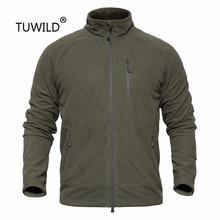 Men's tactical outdoor fleece jacket camping hunting mountaineering hiking warm clothing sports sweater army fan men's overalls 2024 - buy cheap