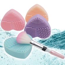 1PC Colorful Heart Shape Clean Make up Brushes Wash Brush Silica Glove Scrubber Board Cosmetic Cleaning Tools for makeup brushes 2024 - buy cheap
