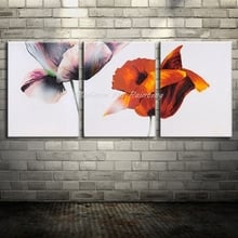 Hand Painted 3Set Abstract Twin Flower Oil Painting On Canvas Modern Wall Art Wall Painting For Living Room Home Decor Paintings 2024 - buy cheap