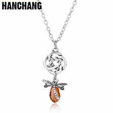 Fashion Movie Jewelry Outlander Dragonfly Necklace Crystal Hollow-out Knot Pendant&Necklace For Men Women Girl Gift 2024 - buy cheap