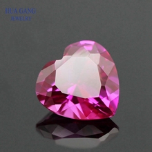 3# Ruby Stone Heart Shape Princess Cut Synthetic Corundum Gems stone For jewelry Size 3x3~15x15mm Free Shipping 2024 - buy cheap