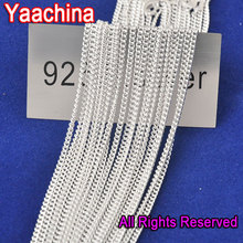 Fashion 16 Inch 925 Sterling Silver Jewelry Hot sale Flat Curb Necklace Chains With Lobster Clasps  Tag 2024 - buy cheap