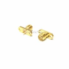 5 pcs  RF Coaxial Gold Brass SMA Female Chassis Panel Mount 2 Holes flange RF Coaxial Connectors 2024 - buy cheap