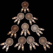 10Pcs/set Wooden dream catcher feather decoration Ornament Hanging Decoration 2024 - buy cheap