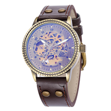 New SHENHUA Top Brand Luxury Bronze Men Watches Automatic Mechanical Watch Roman Display Antique Clock Relogio Wrist Watch 2024 - buy cheap