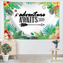 Wall Tapestry Tropical Plant Tapestries Wall Hanging Show Piece For Home Decor Wall Carpet Beach Throw Rug Blanket Yoga Mat 2024 - buy cheap