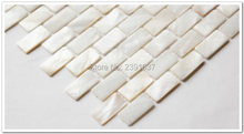Free shipping white  shell mosaic tile  luster mother of pearl tile backsplash shell tiles for wall 2024 - buy cheap