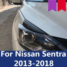 Для Nissan Sentra 2013-2018 фары брови гнев брови фары декоративные аксессуары светлые брови автомобильные аксессуары 2024 - купить недорого