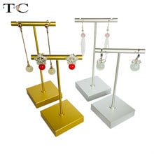 Stainless Steel Tree T Bar Earrings Stand Holder Jewelry Rack Display Organizer Storage Showcase 2 Size 2024 - buy cheap