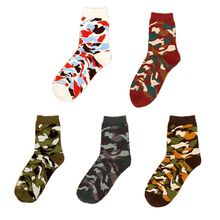 5 Colors Men Cotton Socks Autumn Winter Warm Sock Military Socks Graffiti Green Mens Jungle Style Classic Socks 2024 - buy cheap